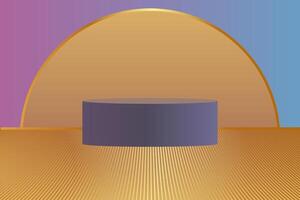 Simple Podium Mockup Background For Product vector