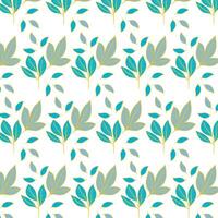 Seamless Pattern of Green Leaves vector