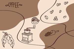 Banner for menu and recipes. Set of hand drawn cafe theme. Doodles for coffee, bakery for cafe menu, pastry shop. illustration. vector