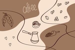 Banner for menu and recipes. Set of hand drawn cafe theme. Doodles for coffee, bakery for cafe menu, pastry shop. illustration. vector