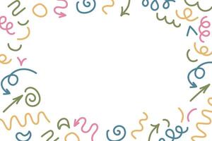 Background of marker straight and wavy lines. Elements of highlighting, illustrations of permanent markers in the form of checkmarks, arrows in different directions. Attractive visual effects vector