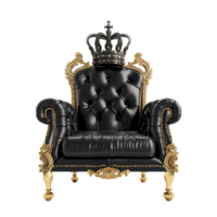3D Rendering of Sofa Chair Isolated on Transparent Backgroundc AI-Generative png