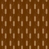 seamless pattern with wheat vector