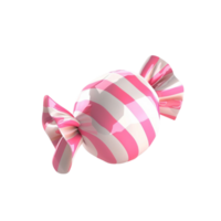 Animated Candy Cane Striped Pink and White on Transparent background AI-Generative png