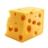 Cheese Isolated on Transparent Background AI-Generative png
