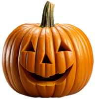 Halloween pumpkin smiles with triangular eyes and nose. Transparent isolated background png