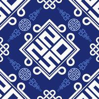 Seamless pattern with Asian elements for happy Chinese new year of the Snake 2025 vector