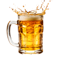 bier mokken roosteren creëren plons geïsoleerd Aan transparant achtergrond, besnoeiing uit, of knipsel pad. png