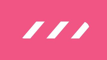 3D pink banner with pink sign and pink ribbon with text for loading design concept. video