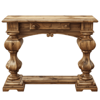 retro de madera mesa mueble aislado en transparente antecedentes png