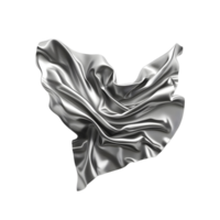 zijdezacht zilver kleur kleding stof drijvend in de wind geïsoleerd Aan transparant achtergrond png