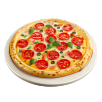 pizza 3d realistic icon illustration isolated on transparent background png