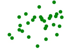 Green grainy dots on transparent background, noise texture design element png