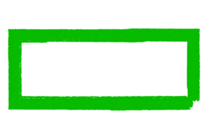 Green rectangle frame sticker noise grainy texture on transparent background, design element png