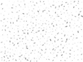 New Year silver Rectangular glitter confetti background. White festive texture. vector