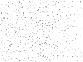 New Year silver Rectangular glitter confetti background. White festive texture. vector