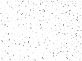 New Year silver Rectangular glitter confetti background. White festive texture. vector