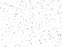 New Year silver Rectangular glitter confetti background. White festive texture. vector