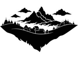 Highlands Elevated areas with rolling hills and valleys vector