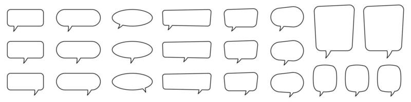 Speech bubble, speech balloon, chat bubble line art icon for apps and websites. vector