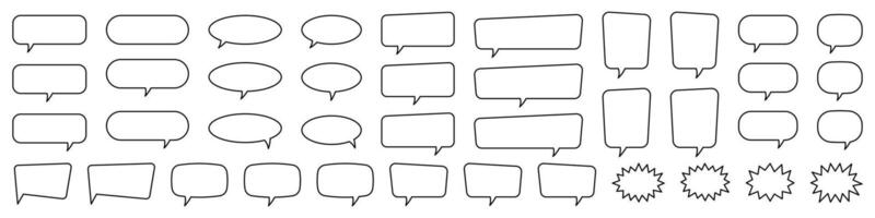 Speech bubble, speech balloon, chat bubble line art icon for apps and websites. vector