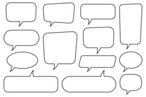 Speech bubble, speech balloon, chat bubble line art icon for apps and websites. vector
