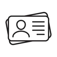 ID Card icon collection. Employee clerk card, driver license, Identification card, staff identification card symbol. Design for website and mobile app. vector