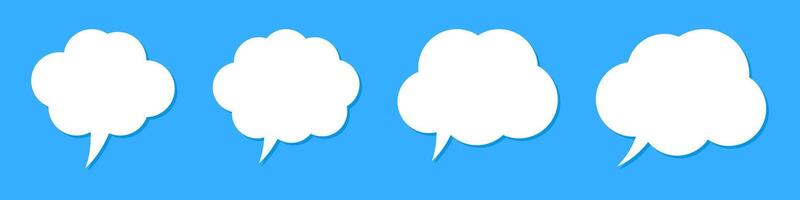 Thought bubble icon, thinking cloud icon for apps and websites. Set of speech bubbles. Speak bubble text, cartoon chatting box, message box. vector