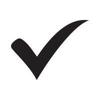 Black check mark icon. Tick symbol, tick icon. vector