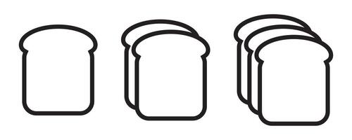 Bread slices icon. vector