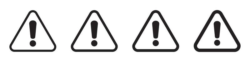 Alert icon. Warning sign and symbol. Exclamation mark in triangle. vector