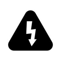 High voltage icon. Warning electricity symbol. Alert, hazard and danger, caution electrical icon. Triangle with lightning sign. vector