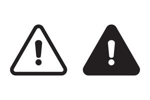 Alert icon. Warning sign and symbol. Exclamation mark in triangle. vector