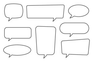 Speech bubble, speech balloon, chat bubble line art icon for apps and websites. vector