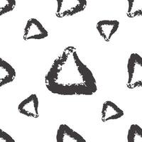 Pattern with Hand Drawn Irregular Triangles on a White Background vector