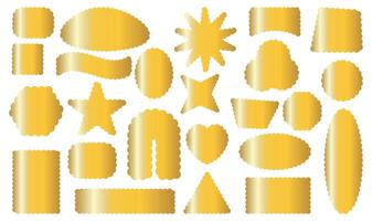 Retro design elements scalloped frames. Scalloped edge rectangle, star, ellipse, circle and square shapes vector