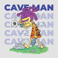 Caveman Character Design vector