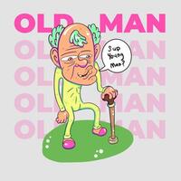 Old Man Character Design vector
