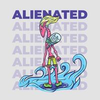 Alienated Character Design vector