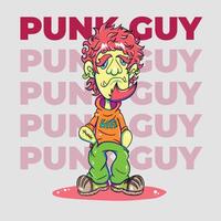 Punk GuyCharacter Design vector