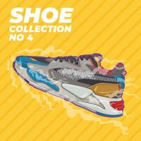 Shoe design NUMBER 4 vector