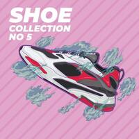 Shoe design NUMBER 5 vector