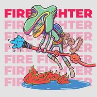 Firefighter Character Design vector