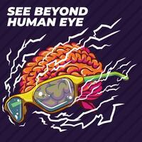 Brain With Spec Illustration vector