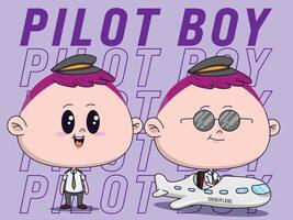 PILOT BOY Character Design vector