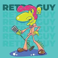 Retro Guy Character Design vector