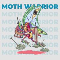 Moth Warrior Character Design vector