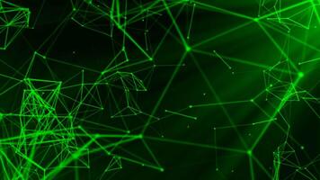 Geometric lines in connections with points. Motion. Polygonal plexus of lines on computer background. Molecular or geometric connections of lines video