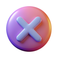 Wrong mark 3D Wrong mark icon 3D Wrong mark design 3D Wrong mark symbol png