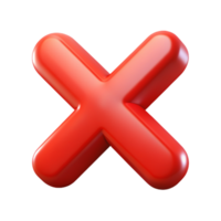 Wrong mark 3D Wrong mark icon 3D Wrong mark design 3D Wrong mark symbol png